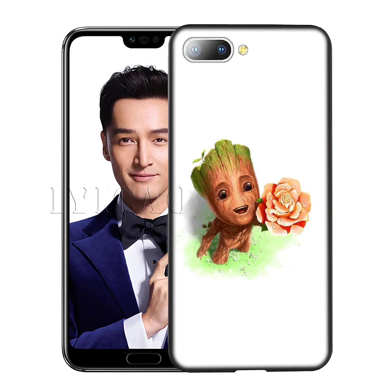 Iyicao Guardian реактивный енот Грут Treeman мягкий чехол для Huawei Y7 Y6 Prime Y9 2018 Honor 8C 8X8 9 10 Lite 6A 7C