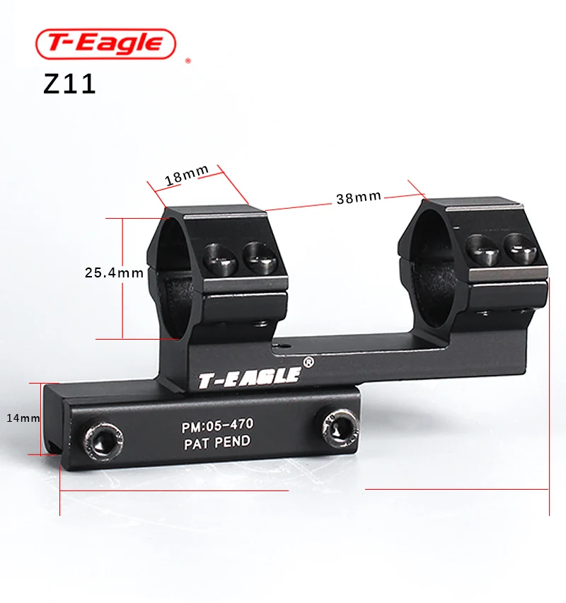 2019 T-EAGLE 11/20 интеграционное крепление 25 4 мм для оптического прицела ak красная