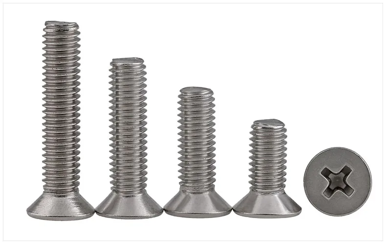 2018 100pcs/Lot GB819 M2/M2.5/M3/M4 304 Stainless Steel Flat Cross Countersunk Head Screw | Обустройство дома