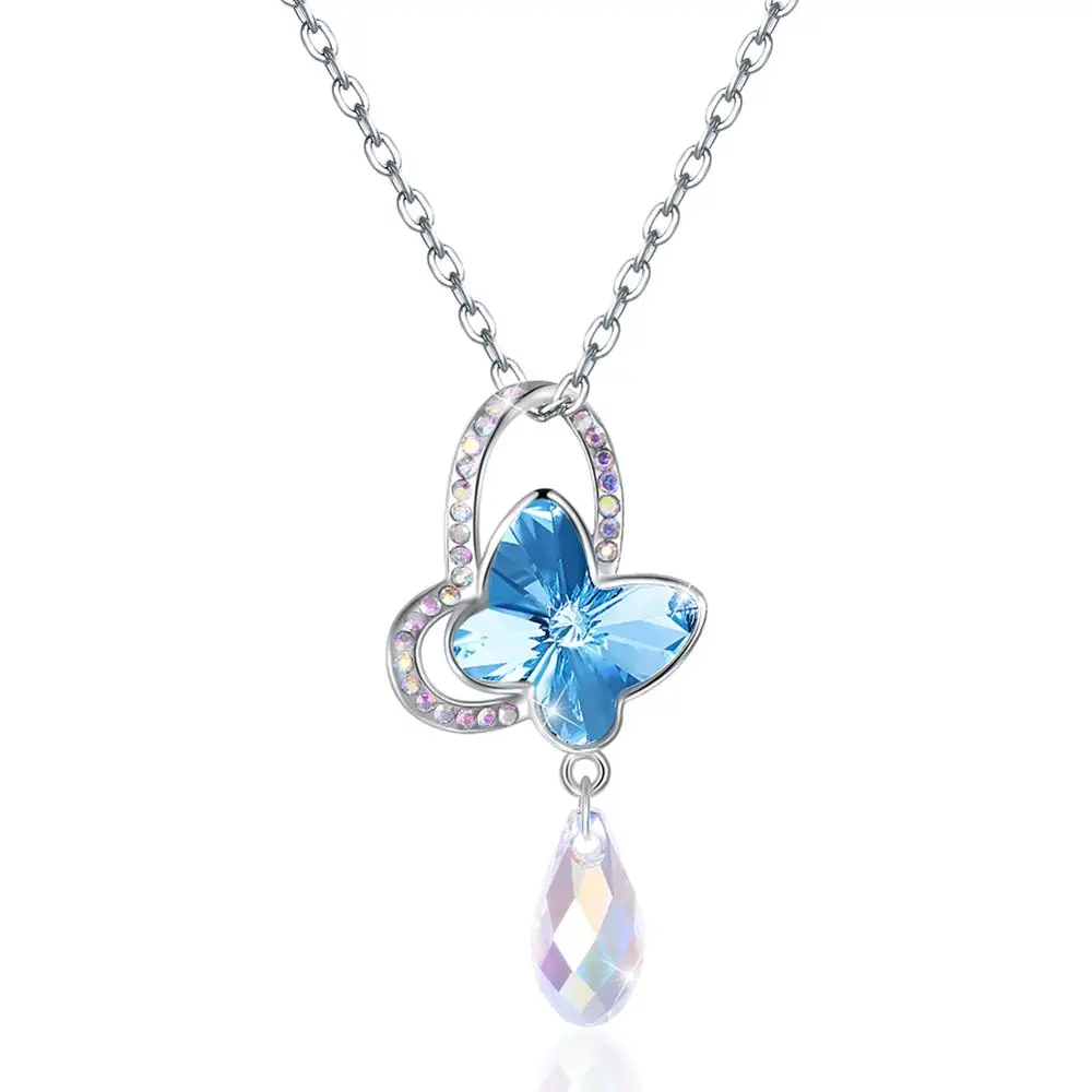 Ожерелье из стерлингового серебра с кристаллами Swarovski SVN273
