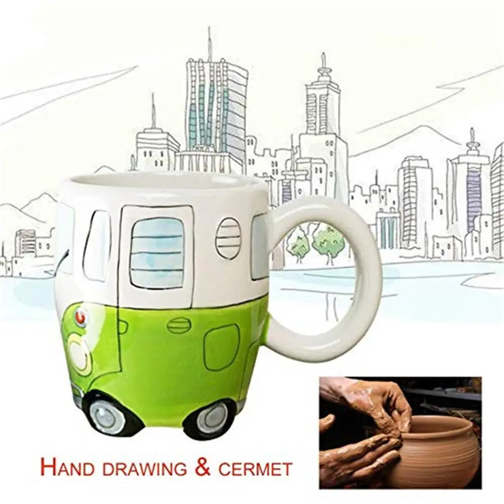 Милые оригинальные керамические чашки ручная роспись ретро двухэтажная кружка