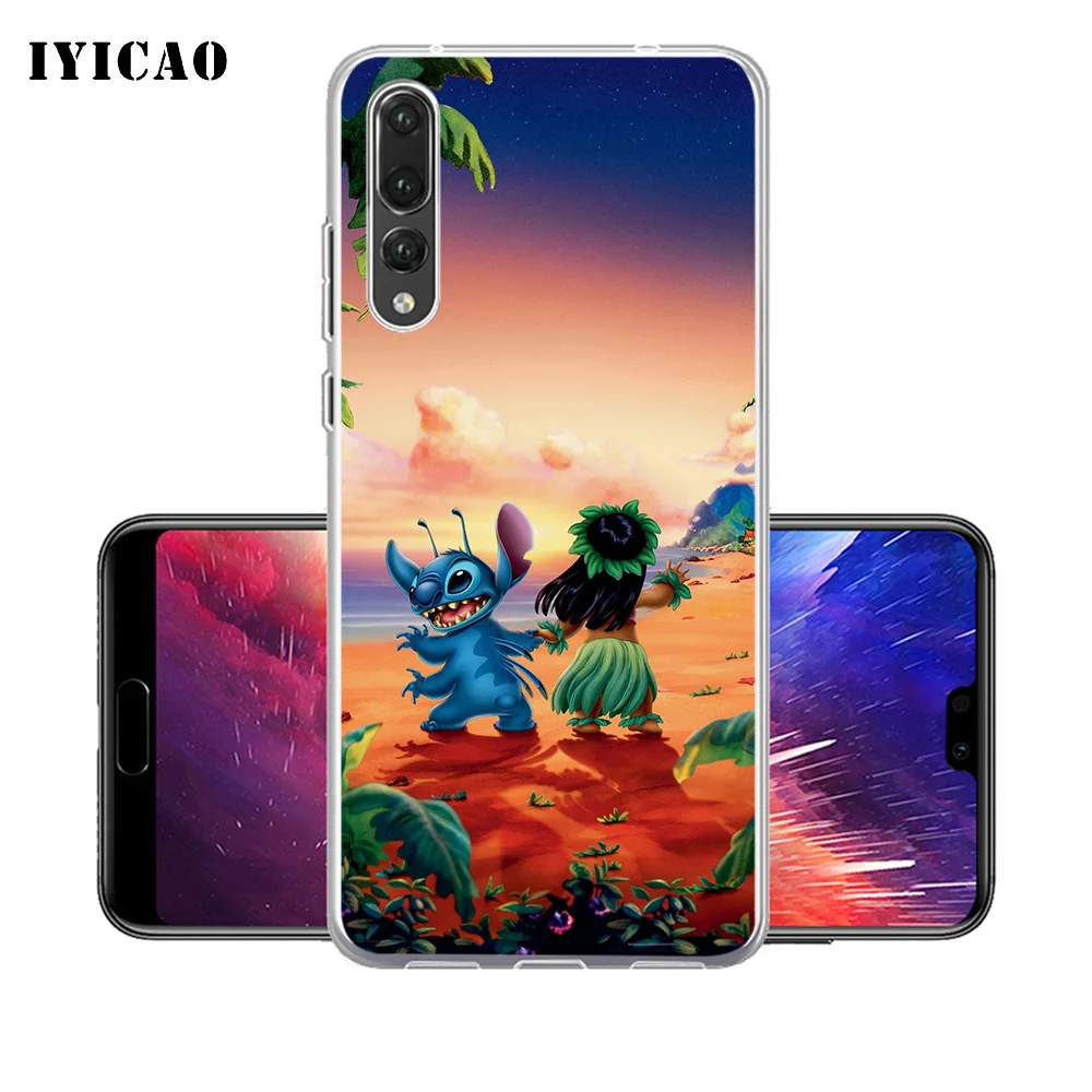 IYICAO милый мягкий силиконовый чехол для телефона Lilo & Stitch Huawei P30 P20 Pro P10 P9 P8 Lite P Smart из