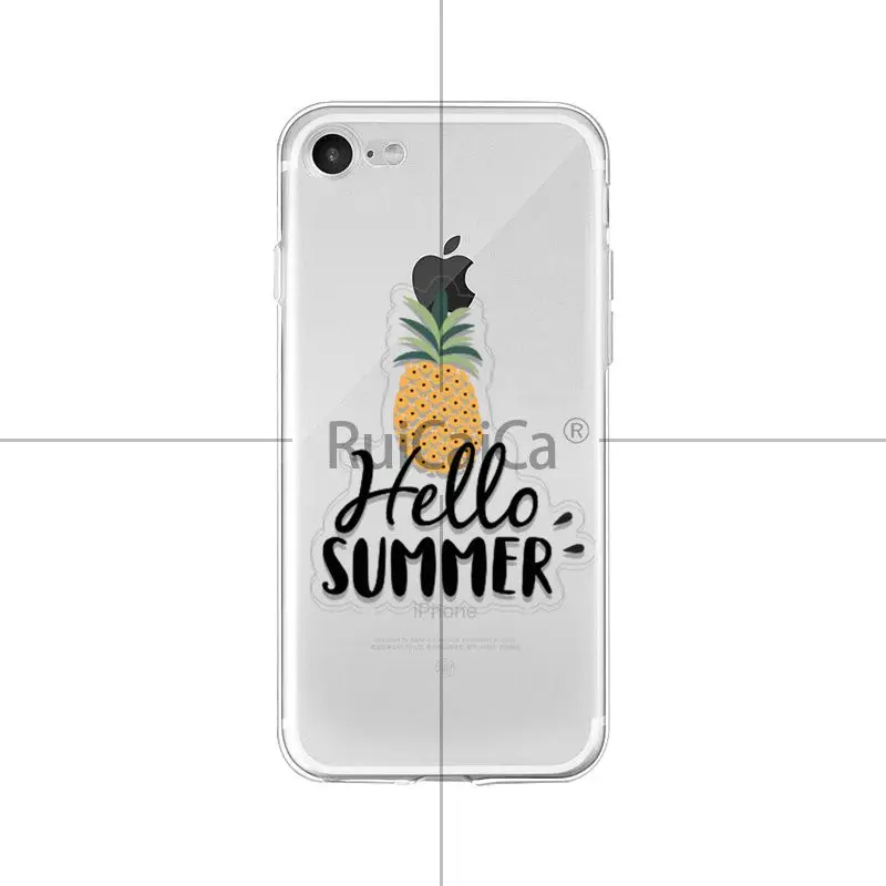 Ruicaica летний мягкий TPU чехол для мобильного телефона с фруктовым ананасом iPhone 6S 6plus