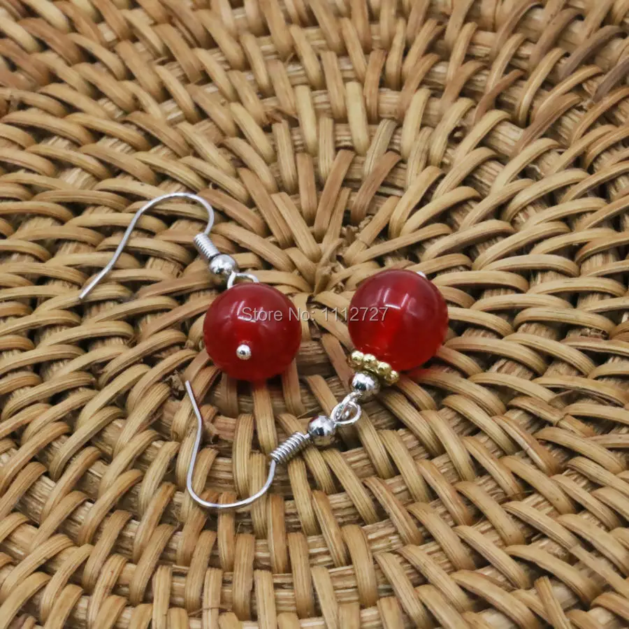 Шарики для рукоделия аксессуары подарки красный Sardonyx Lucky натуральный камень