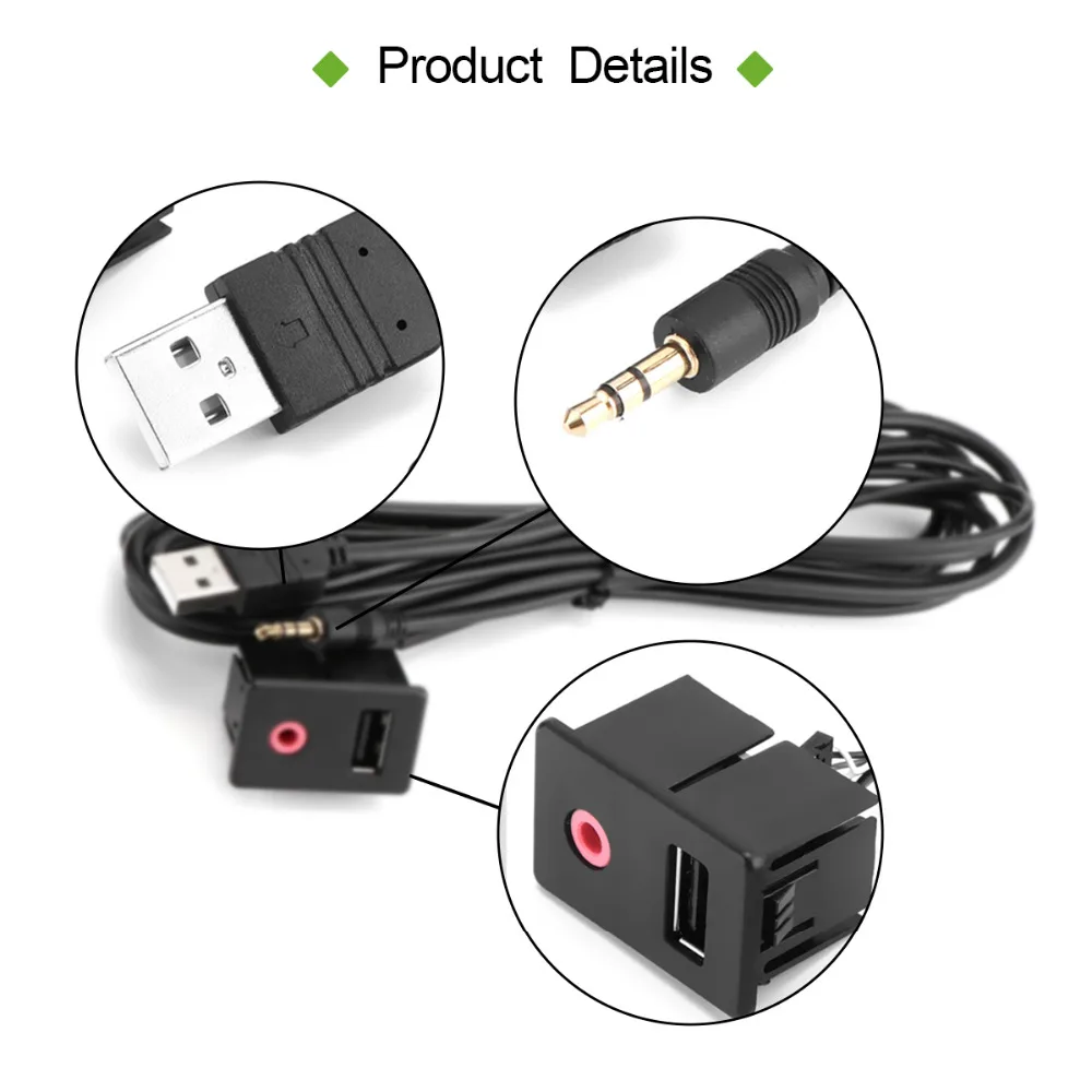 BYGD автомобильные USB наушники Aux Мужской Разъем переходник для бас гитары