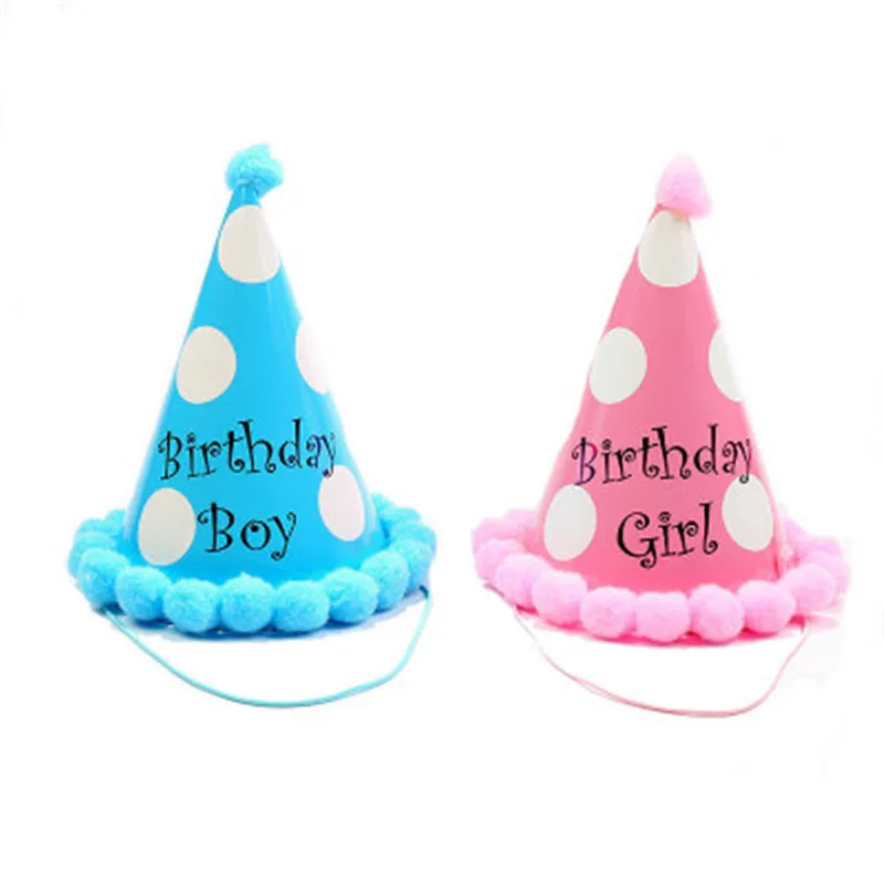 Новый помпоном праздничный колпак синий розовый два цвета креативные милые
