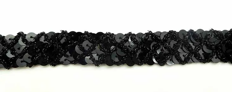 3 rows black 13 м/2/3/5 рядов DIY цвета: золотистый, Серебристый блесток лентой отделка ткань для латиноамериканских танцев платье для танцев костюм украшения ШВЕЙНАЯ кружево с блестками - Цвет: 3 rows black