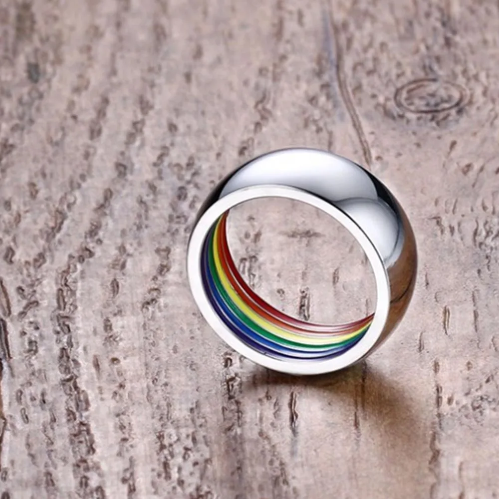 Высокое качество мужское титановое кольцо из нержавеющей стали влюбленные