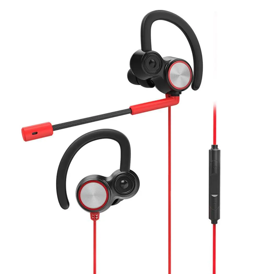 General Gaming Wired Earbuds Dynamic Ear Lightweight comfortable to wear Hooks Casual Music Headphones with Mic | Электроника