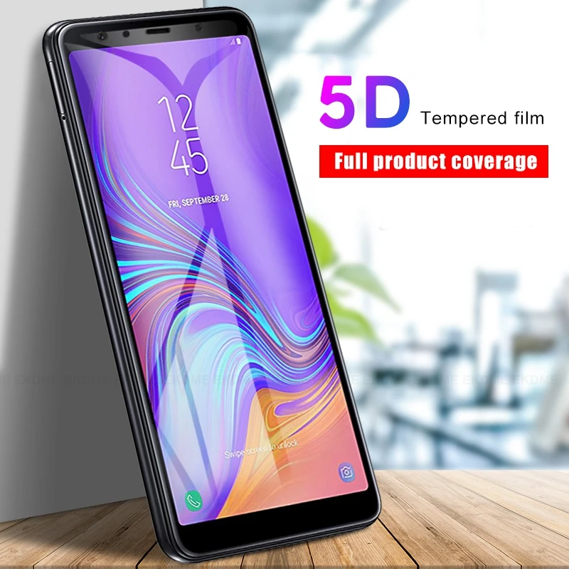 5D Полноразмерное стекло для Samsung Galaxy A6 A8 Plus A9 A7 2018 A3 A5 2017 защита экрана закаленное