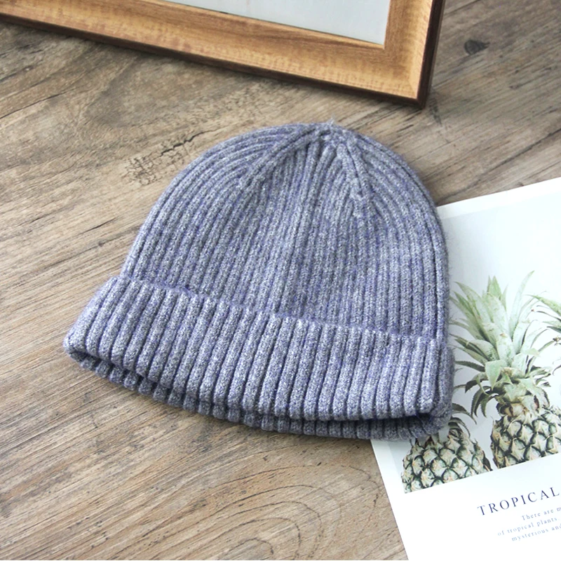 Knit Cap Solid Color Women Street Melon Autumn Winter Hat Men Couple Short Head Outdoor Warm | Аксессуары для одежды