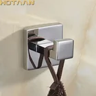 Квадратный крючок для халата SUS 304, настенное крепление из нержавеющей стали, полированный крючок для полотенец, роскошное зеркало, вешалка для халата, пальто, шляпы, двери