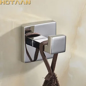 Квадратный крючок для халата SUS 304, настенное крепление из нержавеющей стали, полированный крючок для полотенец, роскошное зеркало, вешалка для халата, пальто, шляпы, двери