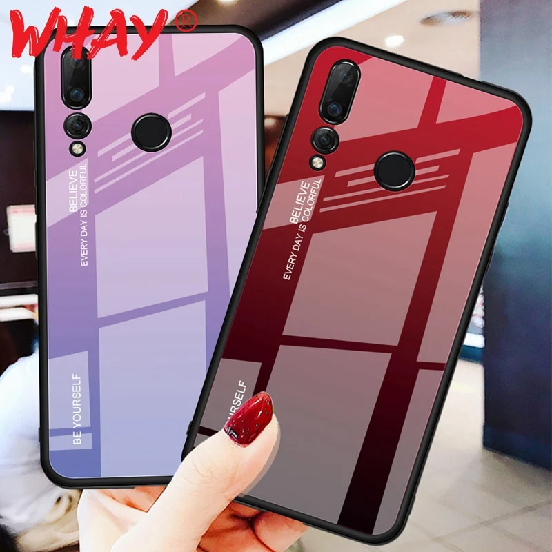 Градиентный стеклянный чехол для Huawei P20 Lite P Smart Cover Роскошный телефона Mate 20 10 Pro Nova