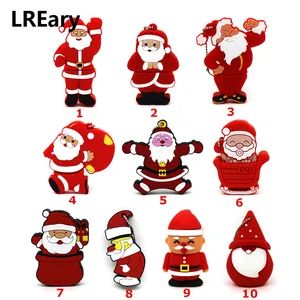 Флеш-накопитель с изображением Санта-Клауса, флеш-диск USB 2,0, 4864 ГБ, Рождественская серия, 1632 ГБ