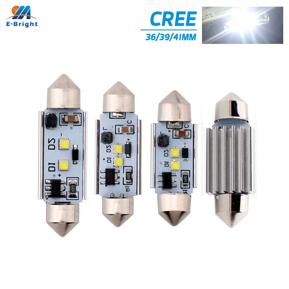 YM E Bright 50 шт. Festoon C5W Canbus без ошибок 14 Вт 7 * 2 6500K 36 мм 39 41 Автомобильные светодиодные