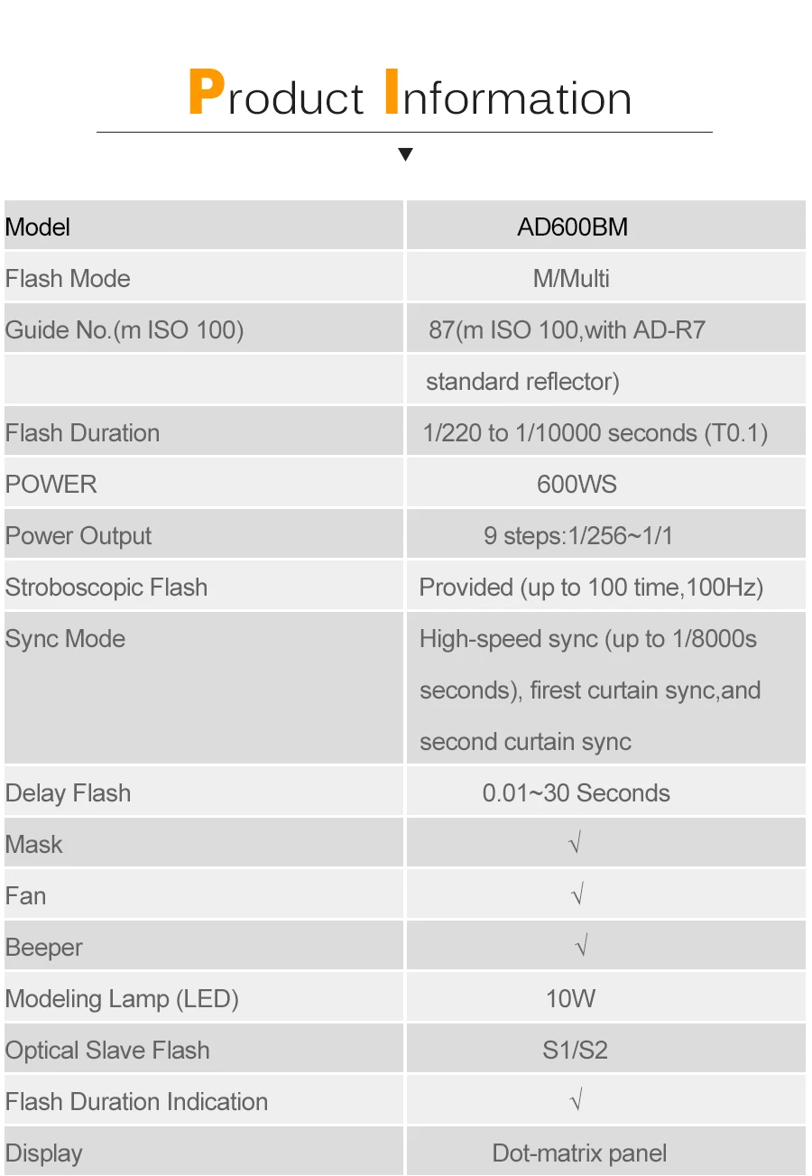 GODOX AD600BM HSS 2,4G беспроводной светильник для вспышки Speedlite, X1 передатчик, AD-H600B головка, сумка для переноски, светильник-подставка