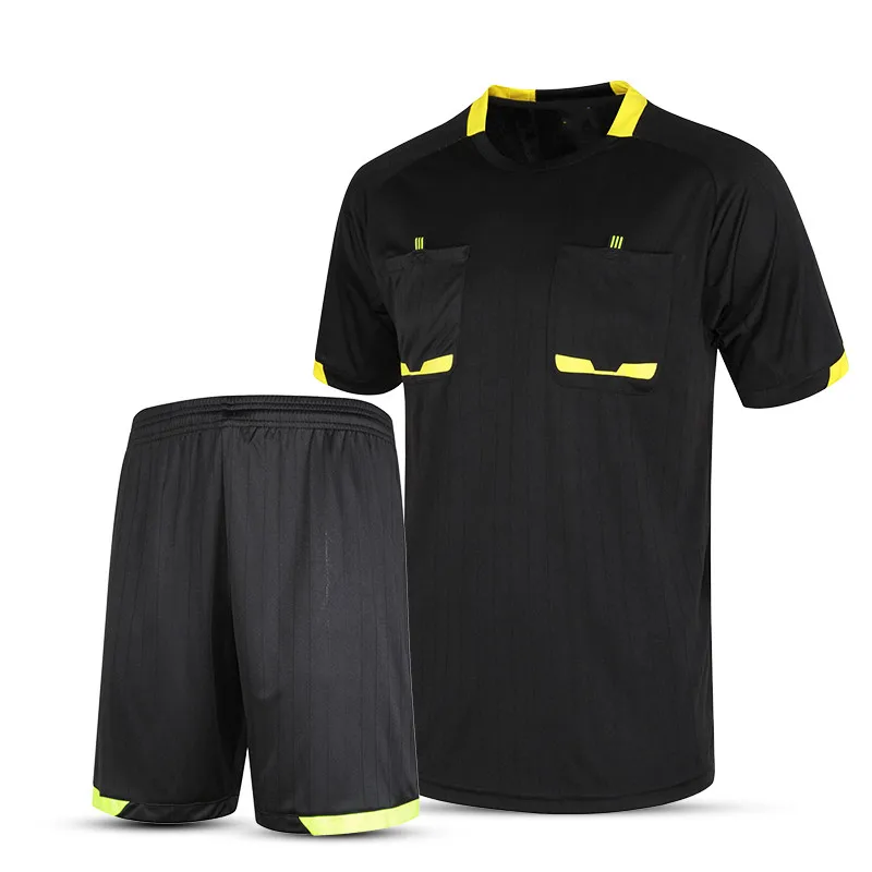 زي حكم كرة القدم الاحترافي للرجال ، قمصان ناعمة ، بدلة شورت ، تنفس ، سريع الجفاف ، طباعة مخصصة