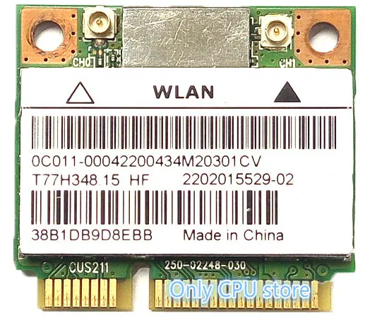 Для сетей Killer N1202 AR5B22 Двухдиапазонная N + BLUETOOTH BT беспроводная Wi Fi карта|Сетевые