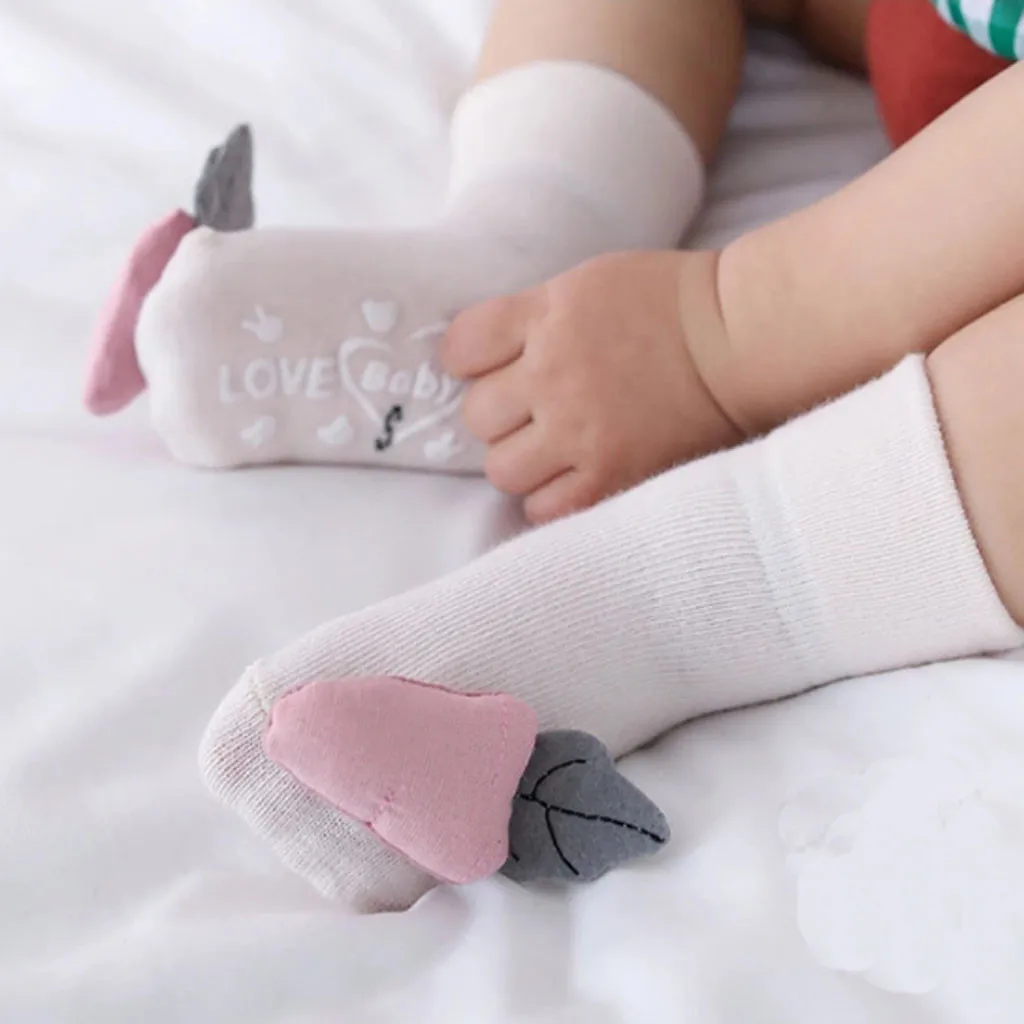 Носки для малышей Резиновые Нескользящие носки-тапочки с рисунками из