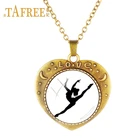 TAFREE подвеска гимнастика Балерина ожерелье Новое поступление лучшее ожерелье с античным бронзовым покрытием массивный чокер для женщин ювелирные изделия GY019