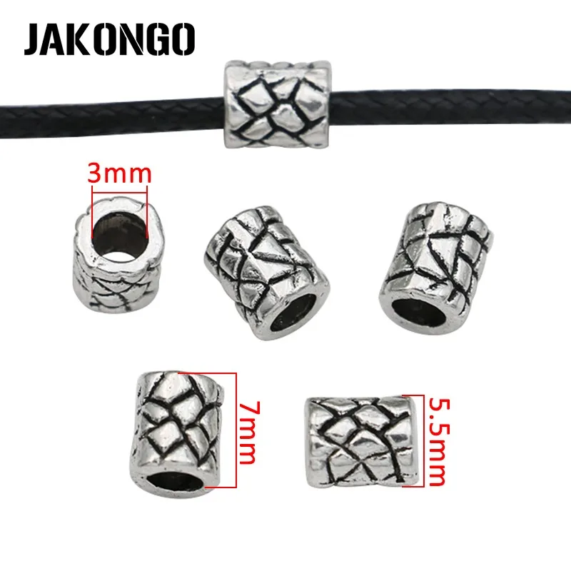 JAKONGO нерегулярные круглые бусины античные посеребренные для изготовления