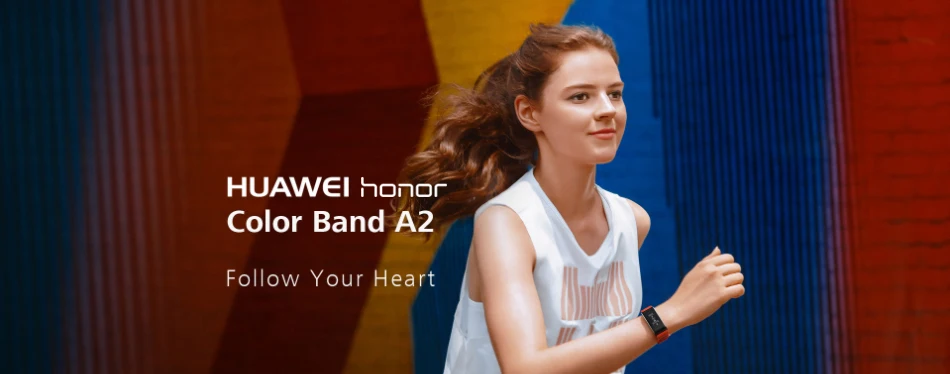 huawei Honor цветной браслет A2 умный Браслет 0,9" OLED экран монитор сердечного ритма Показать сообщение конец вызова IP67 для Android