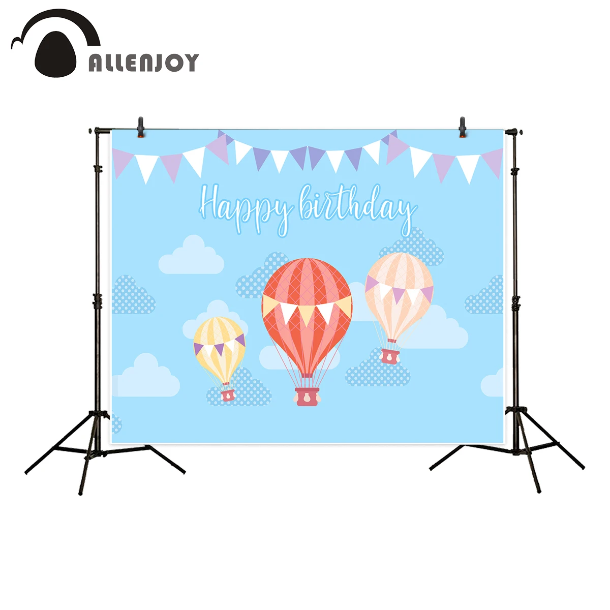 Фон для фотосъемки детей Allenjoy голубое небо облако баннер воздушный шар фон дня