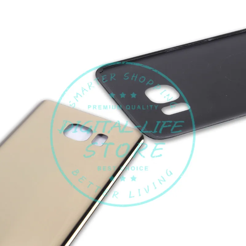 Для Samsung Galaxy S7 задняя крышка корпуса батареи для G930 стекло + пластик 3 м клей запасные части|Корпусы и рамки
