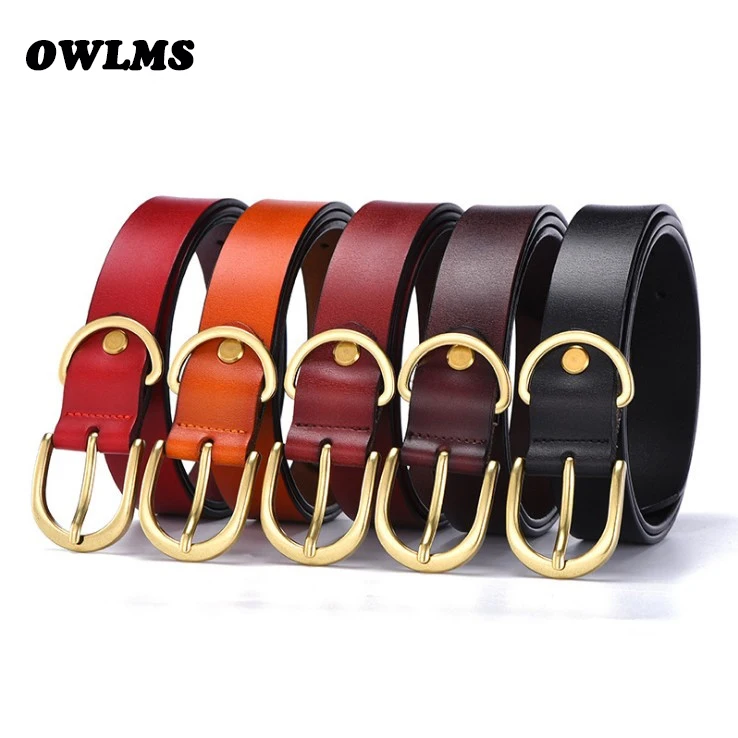 Ремень из натуральной воловьей кожи для мужчин и женщин шикарный студенческий