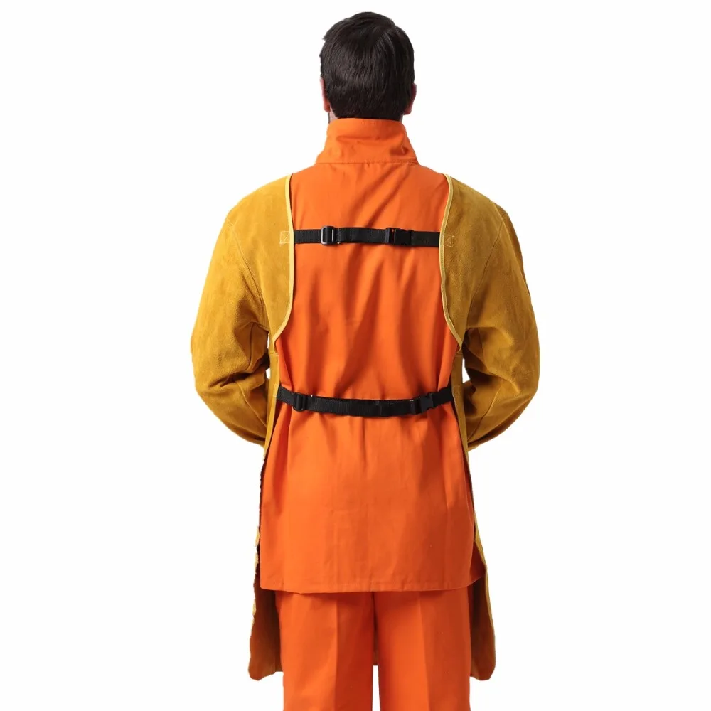 Фартук для сварки Leaether накидки и нагрудники фартук из воловьей кожи с защитой от