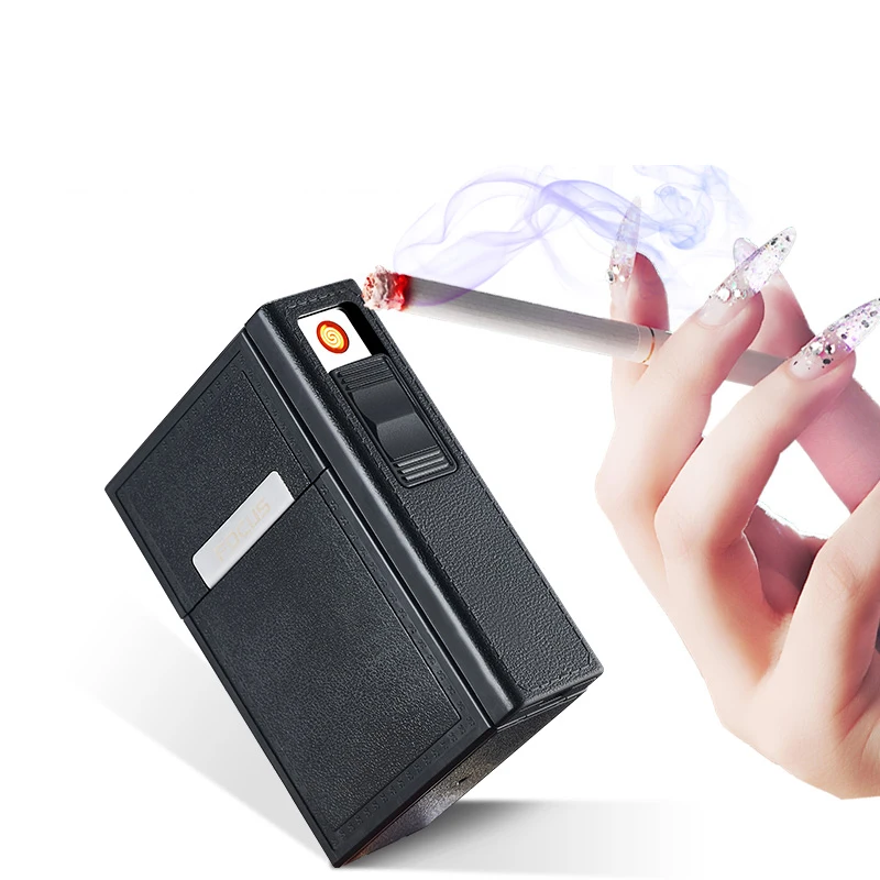HY043A Креативный новый мужской из нержавеющей стали 20 шт портсигар с USB