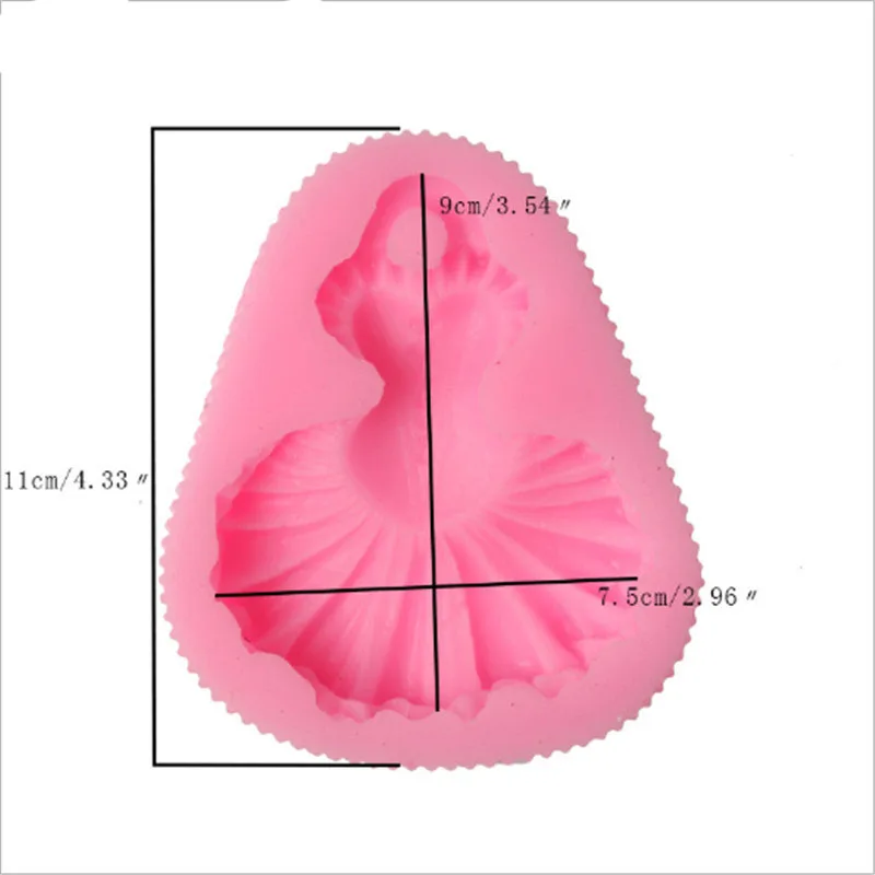 Свадебное платье силиконовые Формы для тортов кекс Помады Украшения Торта