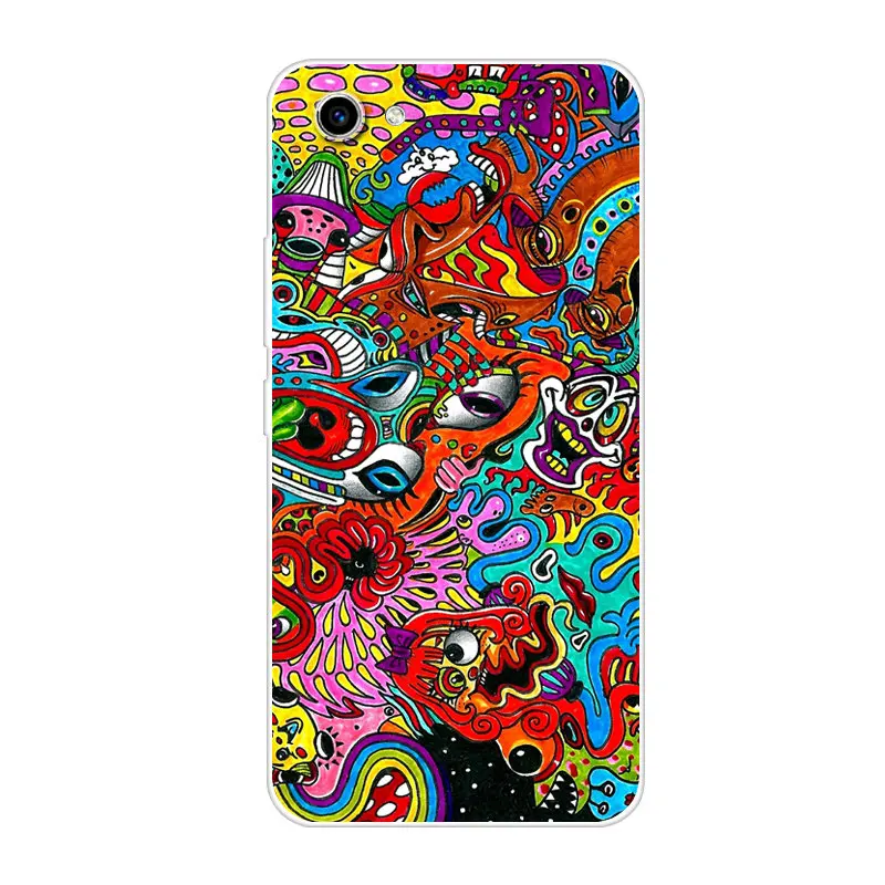 For VIVO Y81 Case Silicone Pattern TPU Protective Back Cover Phone Y 81 VIVOY81 6.22 inch | Мобильные телефоны и