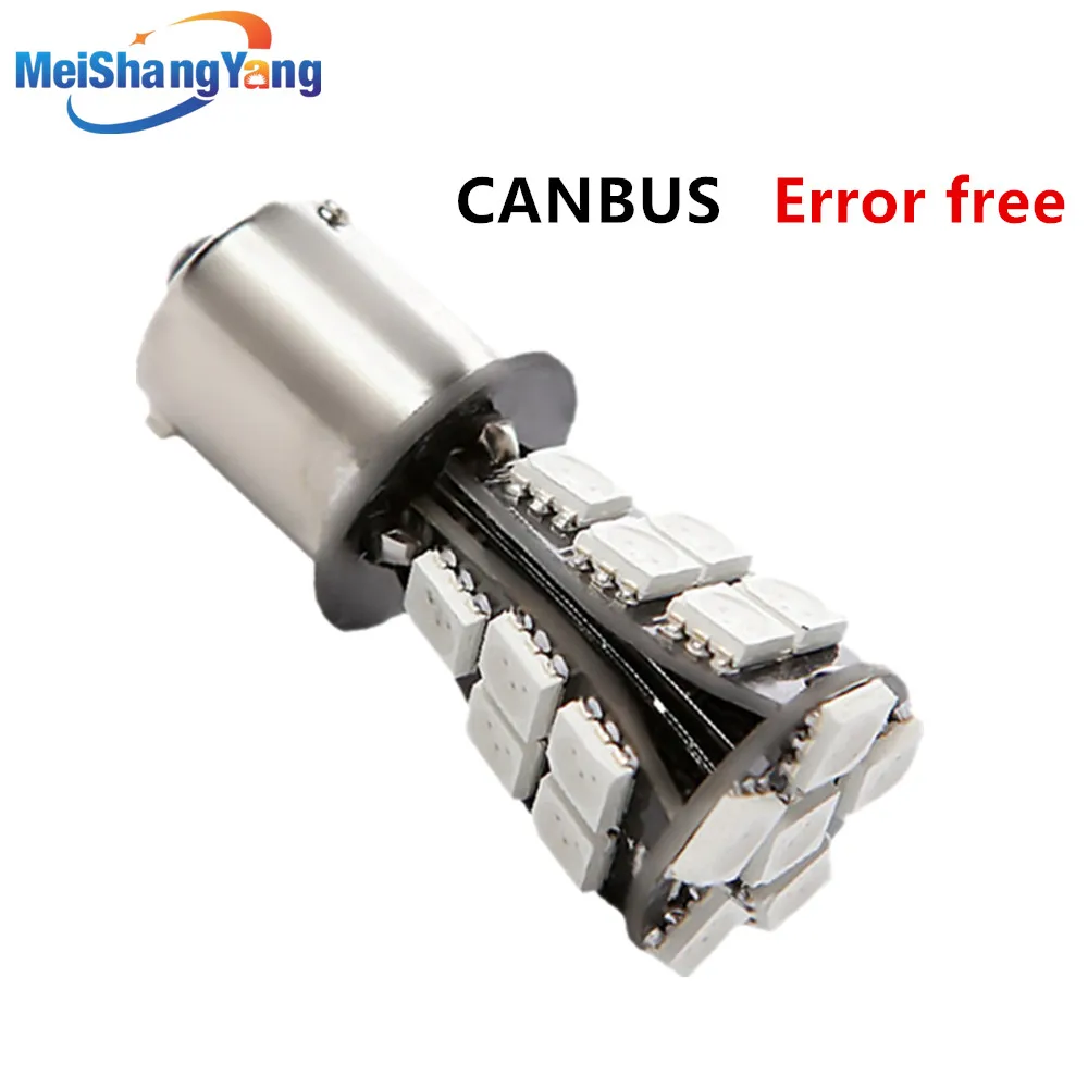 1156 BA15S 21 SMD 5050 Желтый Янтарный CANBUS OBC без ошибок Светодиодная лампа p21w R5W