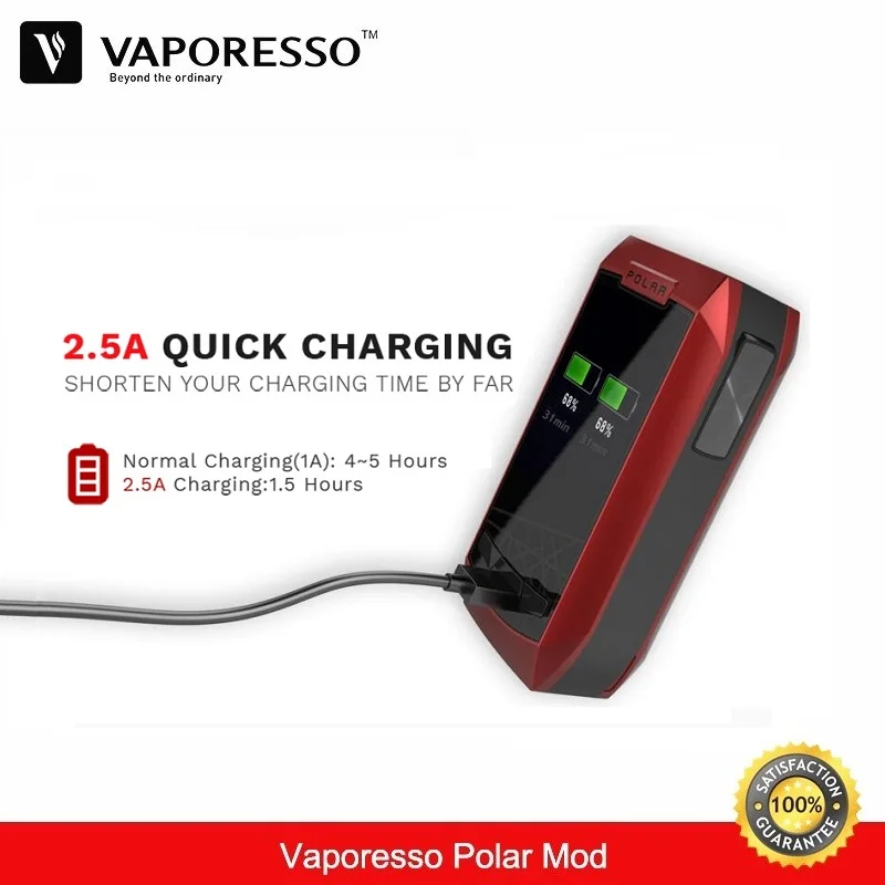 Vaporesso Polar 220 Вт TC коробка мод Vape подходит для каскадных детских SE Танк Vaper 18650 Eletronic