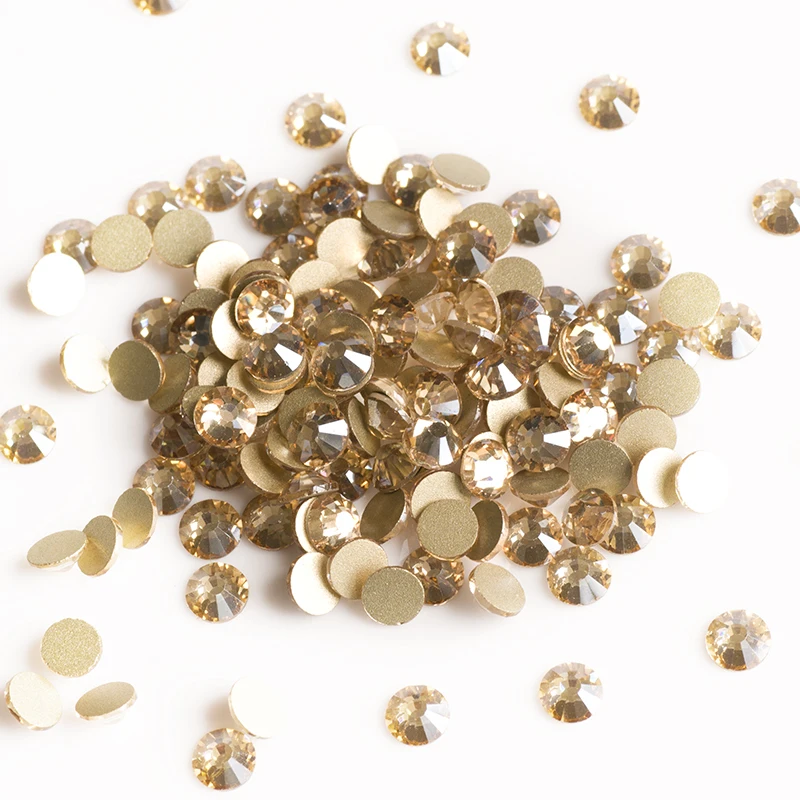 Golden Shadow 001GSHA 1440 шт. Стразы для дизайна ногтей разные размеры не горячая фиксация