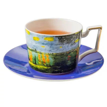 Новинка 2019 европейская кофейная чашка из костяного фарфора послеобеденный чай