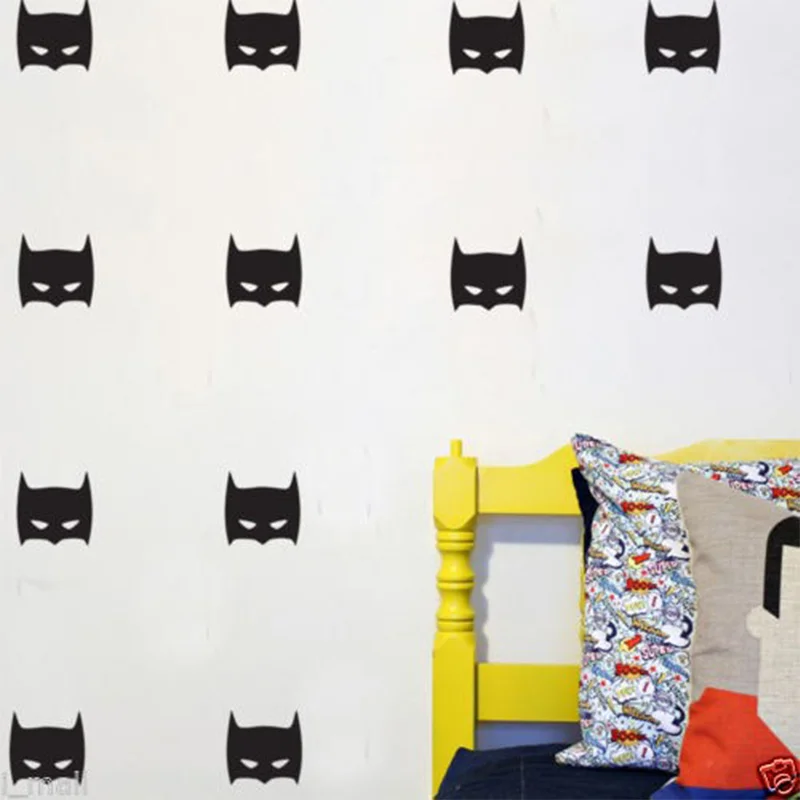 30 шт./компл. DIY супергерой летучая мышь маска Настенная Наклейка декоративная