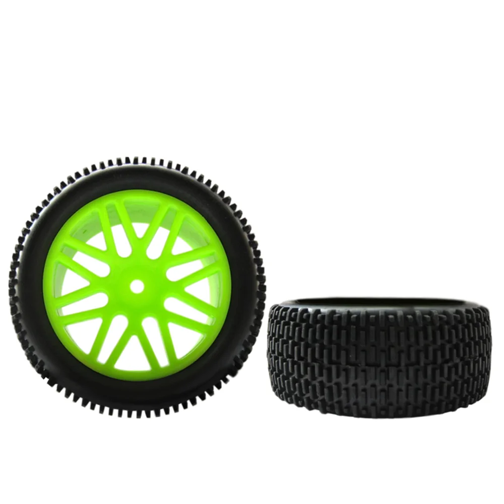 2 шт Rc передние колеса + задние 1/10 внедорожный автомобиль багги обода и резиновые