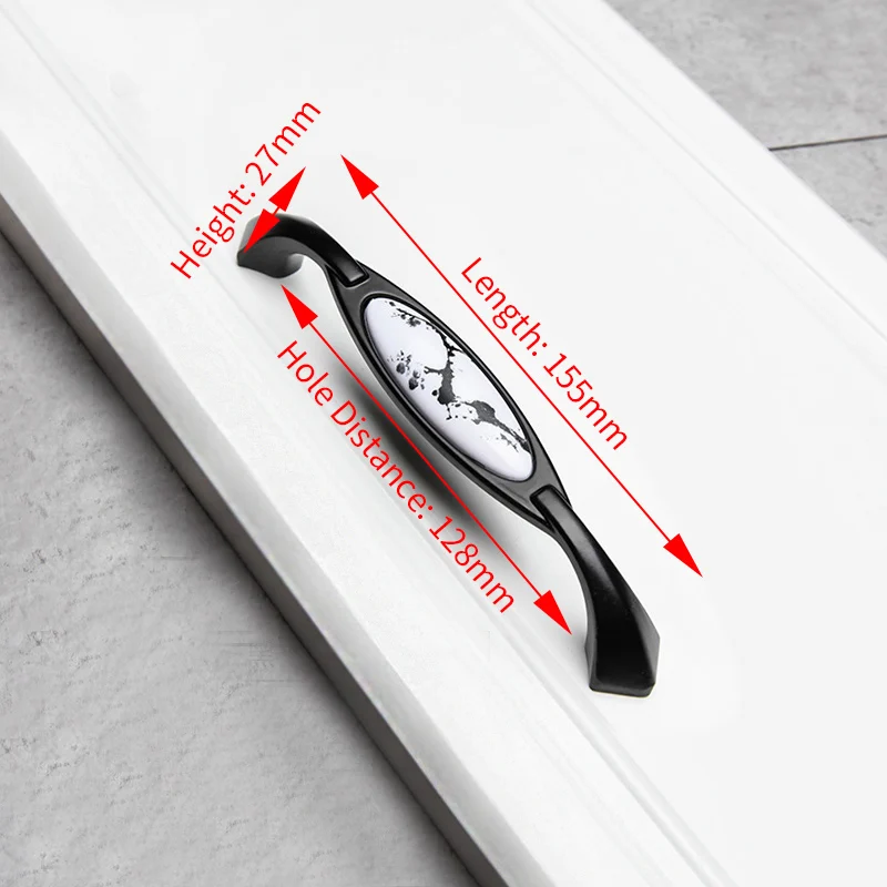 Handle-LA261MB-128 NAIERDI китайские винтажные ручки для шкафа из алюминиевого сплава, дверные ручки для кухни, ручки для шкафа, черные ручки для ящиков, Мебельная ручка - Цвет: Handle-LA261MB-128