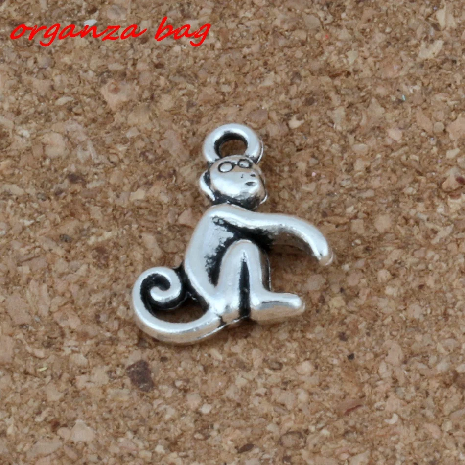 

Cute Monkey Charm Pendant 100Pcs/lot Hot sell alloy Jewelry DIY 13*15.5mm A-209
