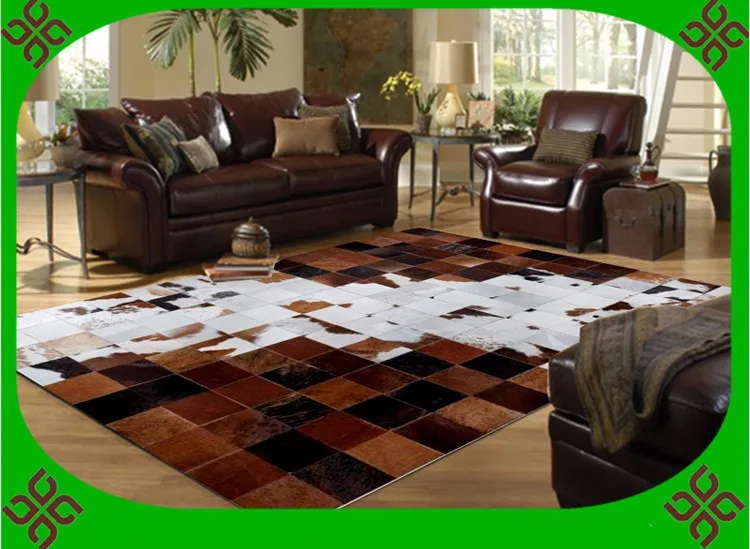 

2018 free shipping 100% natural genuine cowhide rug carpet
