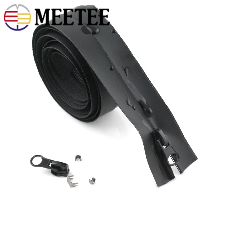 Meetee 2 метра 3#5# невидимая обратная нейлоновая катушка водонепроницаемые молнии для рюкзака обувь куртка DIY Швейные аксессуары катушка молния