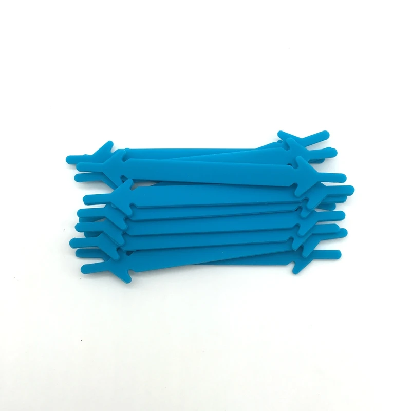 Sky blue 12 шт./компл. эластичные силиконовые спортивные шнурки для бега без завязок для кроссовок кроссовки подходят ремешок Shoeslace для Для мужчин Для женщин шнурки для обуви - Цвет: Sky blue
