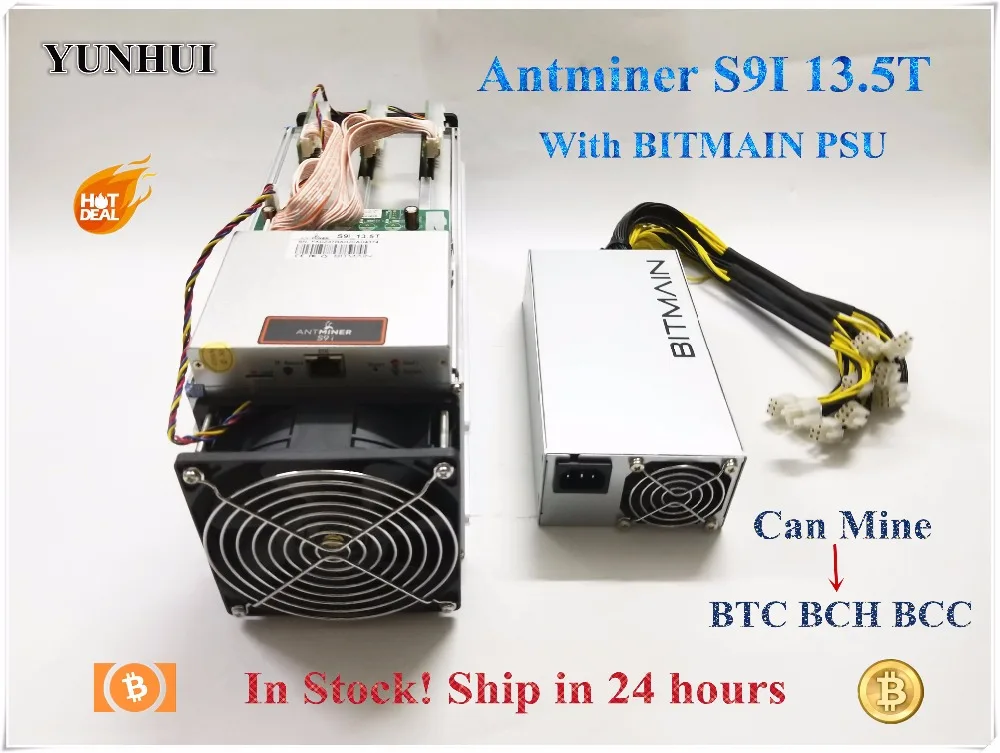 

Free Shipping AntMiner S9i 13.5T Bitcoin Miner With BITMAIN PSU 1600W Asic BTC BCH Miner Better Than S9 T9+ V9 WhatsMiner M3