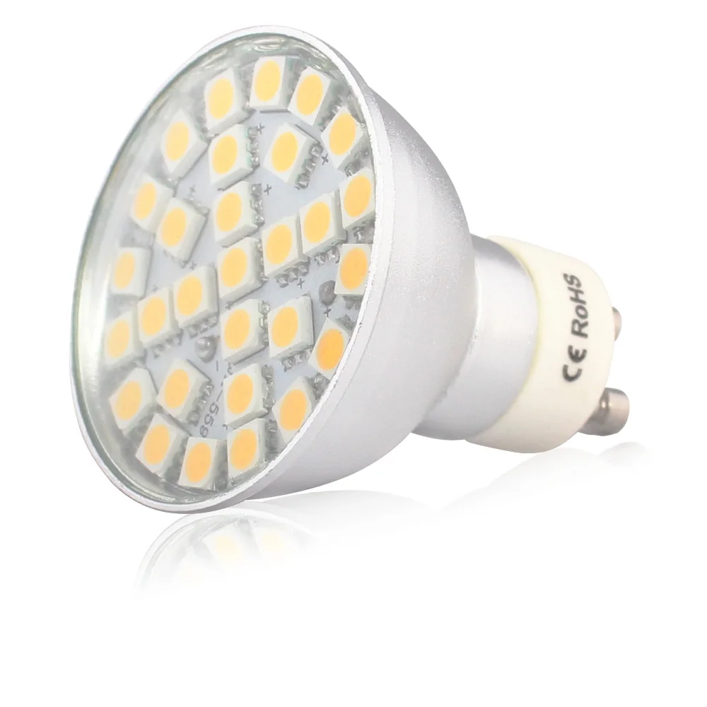 4x большая акция GU10 8 Вт 29 светодиодный 5050 SMD 640lm теплый белый энергосберегающий
