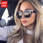 Солнечные очки LeonLion в винтажном стиле UV400 для мужчин и женщин, роскошные квадратные брендовые дизайнерские, в классическом стиле, 2021