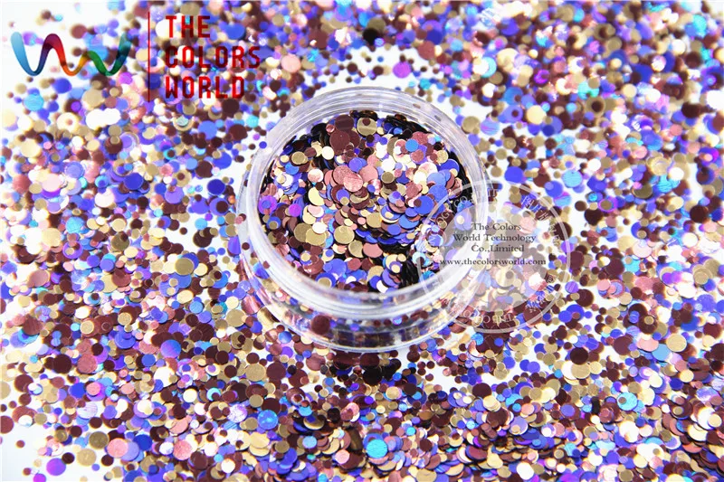 RAM321 249 смешивание цветов точечные фигуры круглые Блестки для дизайна ногтей гель