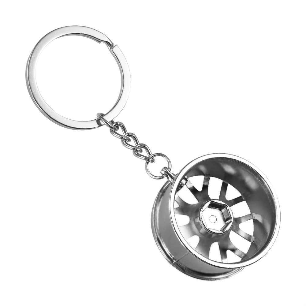 silver Брелок для ключей на колесиках, брелок для ключей из сплава, модный лаконичный брелок с пряжкой, креативный брелок, хороший брелок - Название цвета: silver